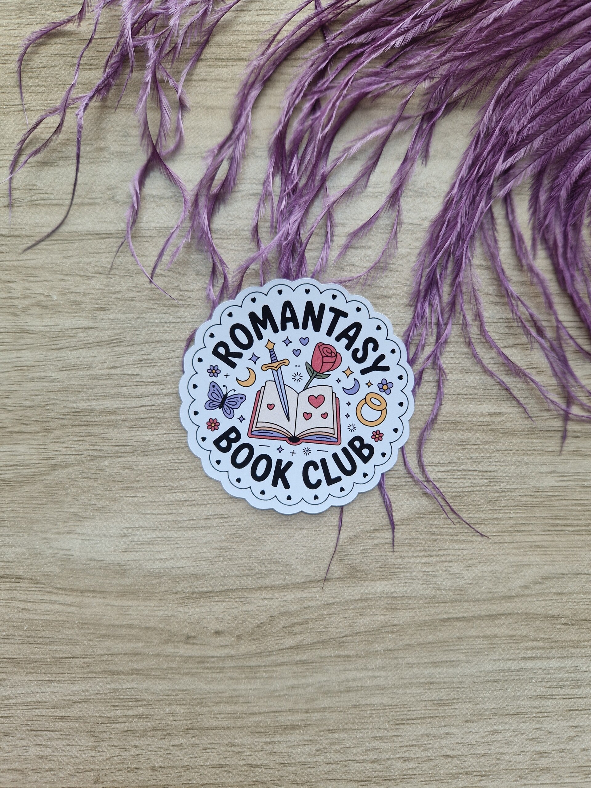 Sticker romantasy book club,