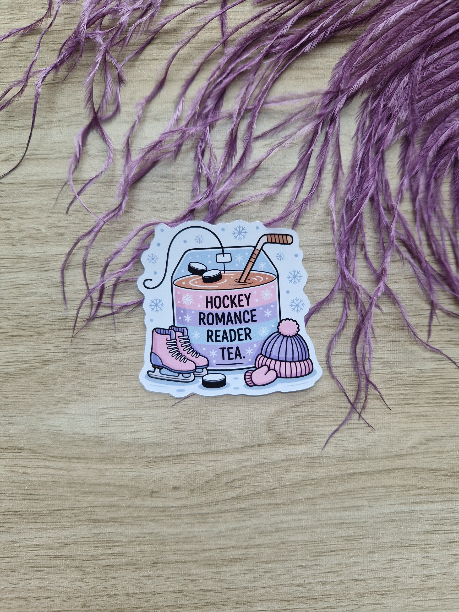 Sticker hockey romance reader tea,