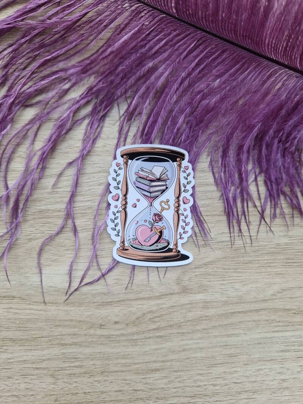 Sticker sablier romance,