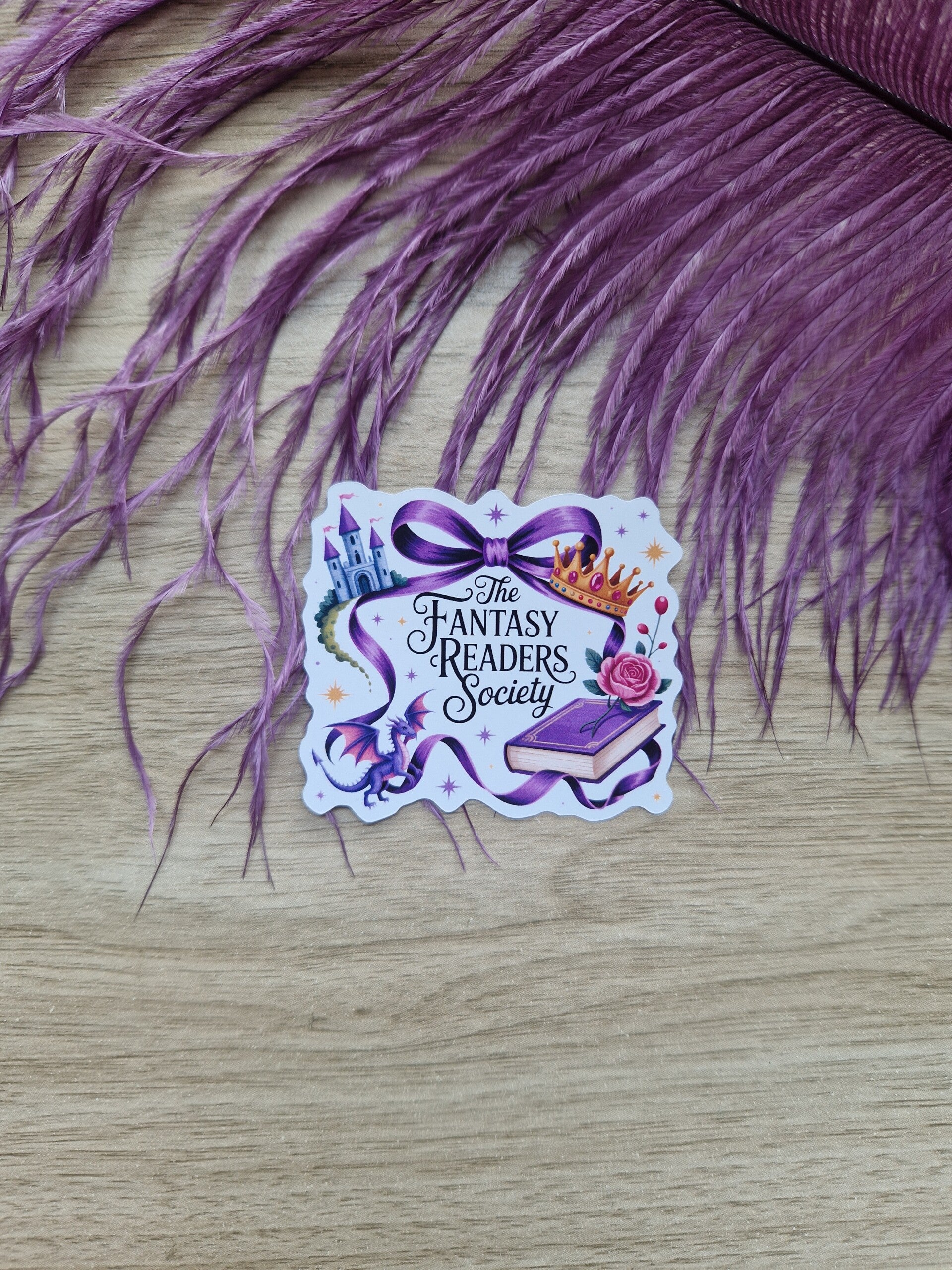 Sticker fantasy reader society,