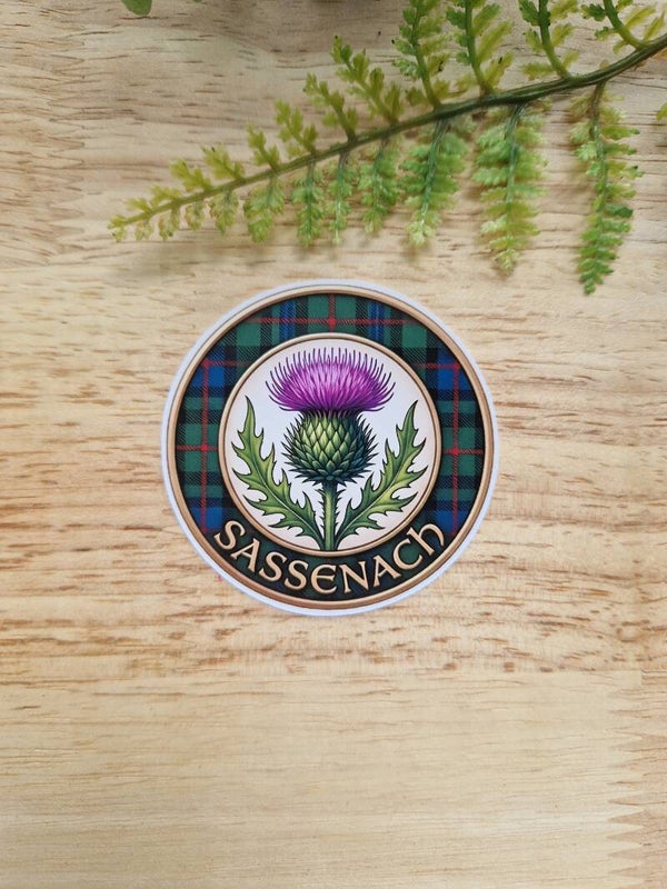 Sticker sassenach et chardon,