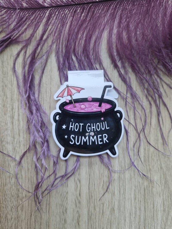Marque-page magnétique summerween " Hot ghoul summer "