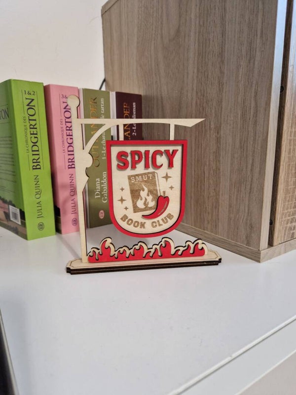 Décoration bibliothèque en bois "Spicy"
