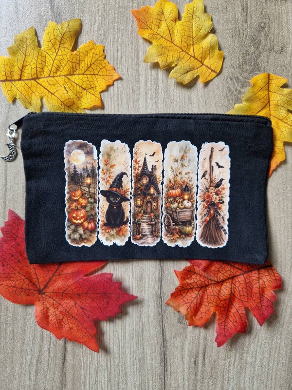 Pochette noir sorcière automne,