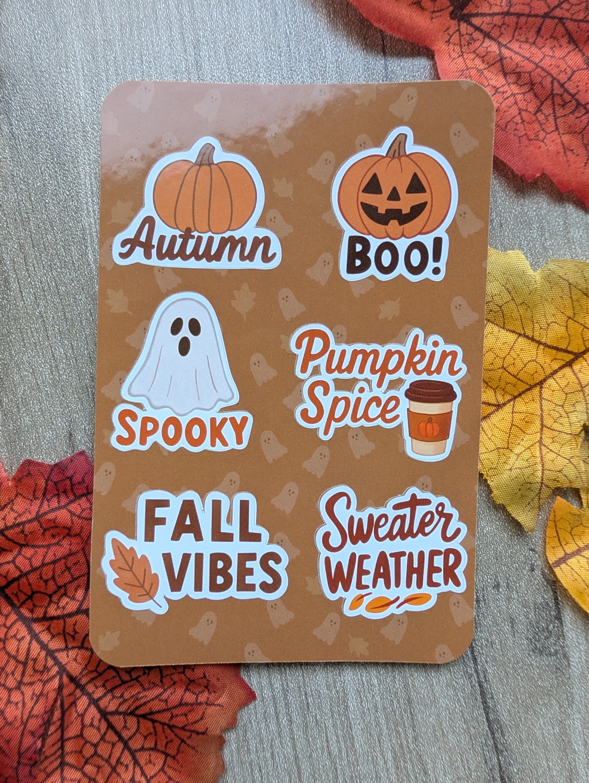 Planche de stickers spooky et cozy fall,
