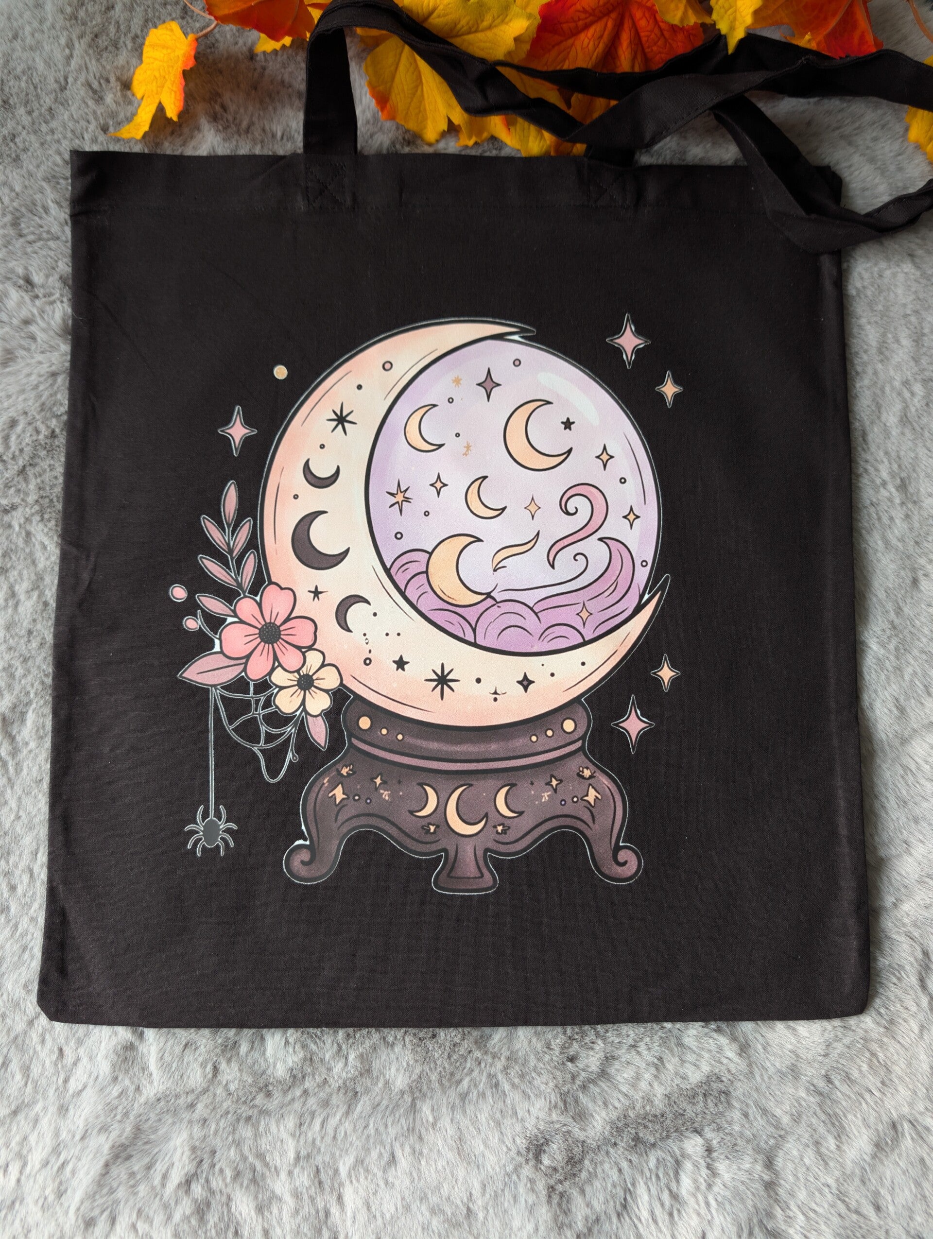 Tote bag noir boule de cristal