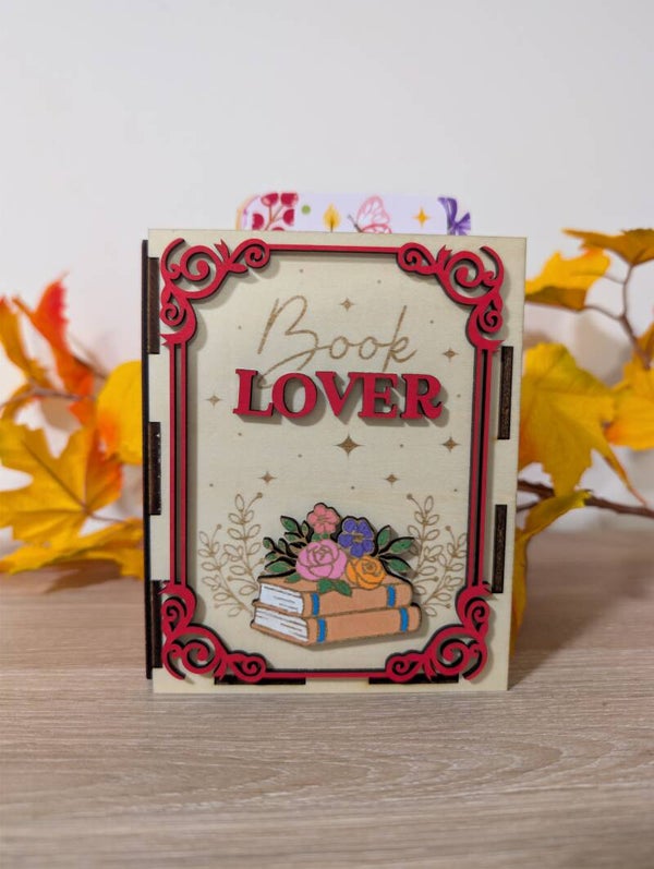 Boîte en bois Book lover,
