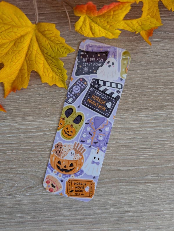 Marque-page plastifié cinéma spooky,