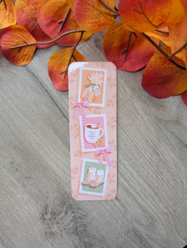 Marque-page plastifié fall is my reset,