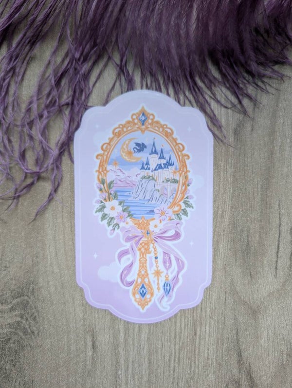 Marque-page plastifié miroir enchantée,