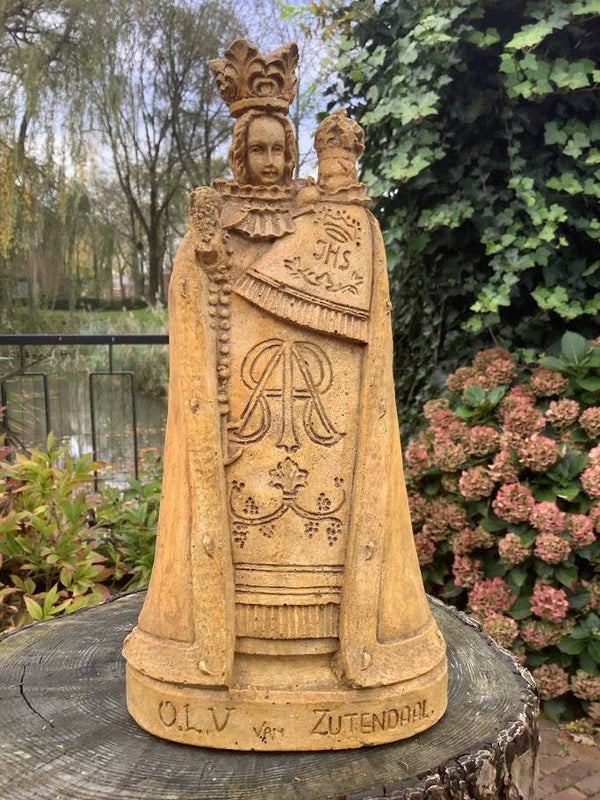 Antiek Mariabeeld – O.L.V. van Zutendaal (Jaren ’20, Gipsen Beeld)