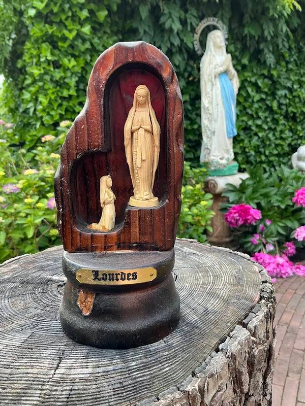 Zeldzame Vintage Muziek Speeldoos Lourdes