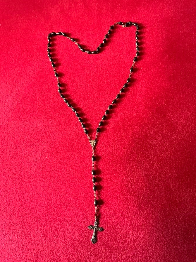 Oude Italiaanse Rozenkrans medaille maagd Maria