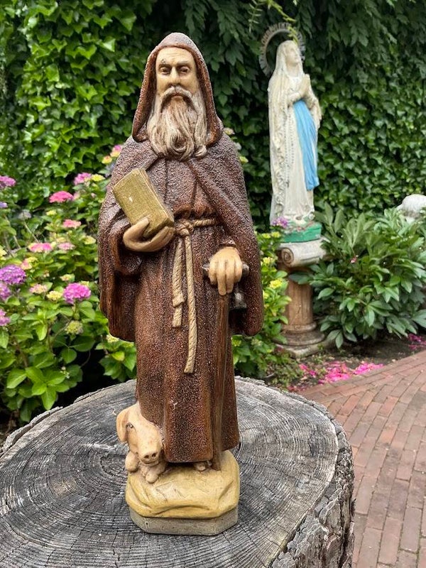 Heiligenbeeld St. Anthonius Abt met varken