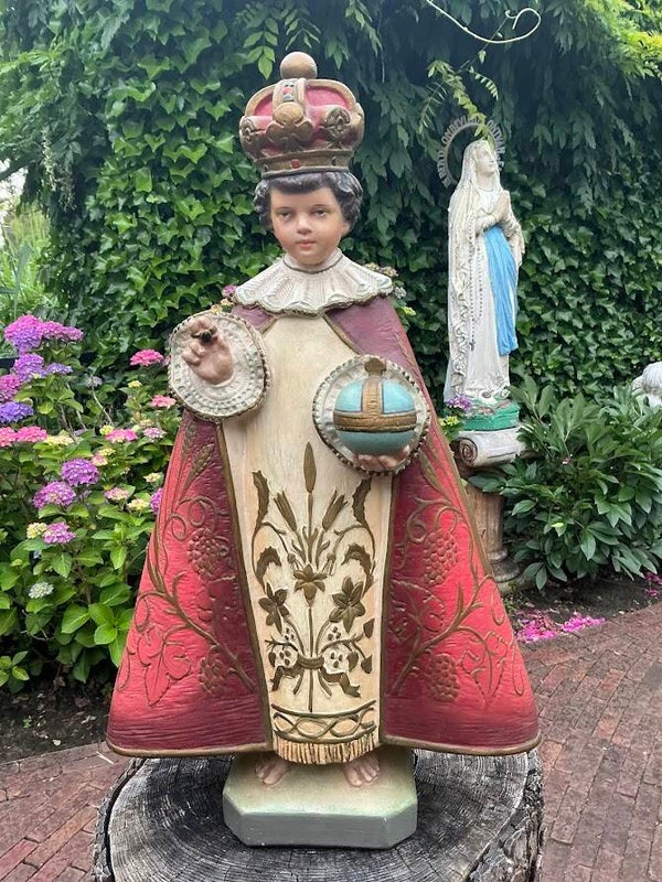 Prachtig groot heiligenbeeld Kindje Jezus van Praag