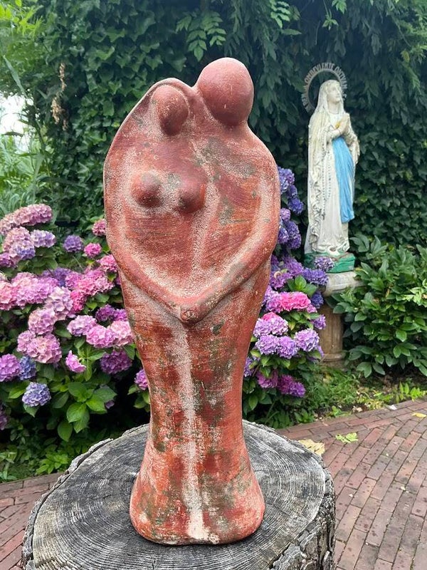 Mexicaans Terracotta Beeld Liefdevolle Omhelzing