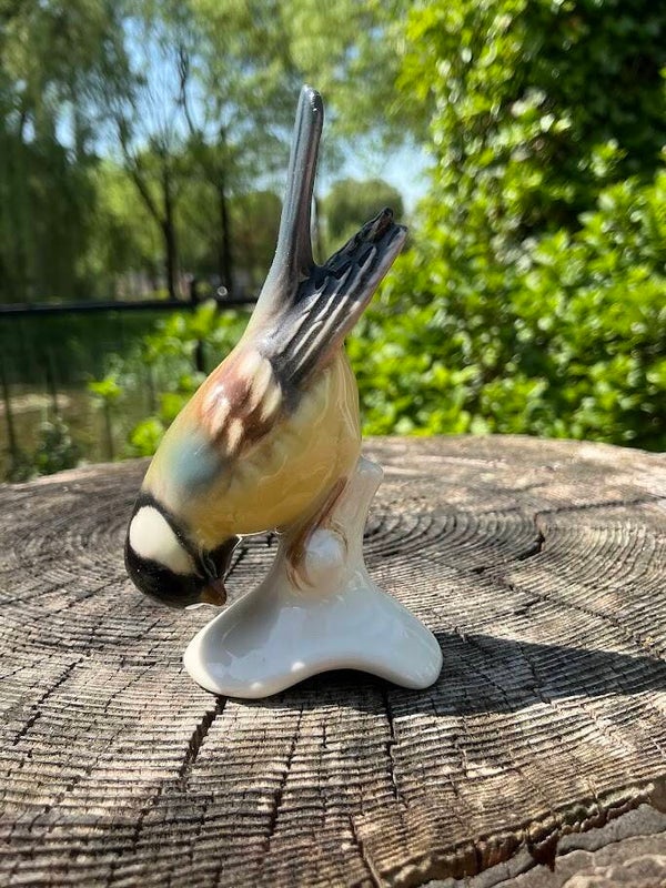 Goebel Vogel Beeld – Pimpelmees / Koolmees (Porselein)