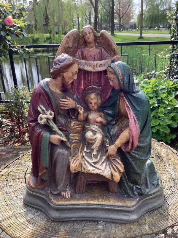 Prachtig zeldzaam heiligenbeeld kerstgroep kerstmis