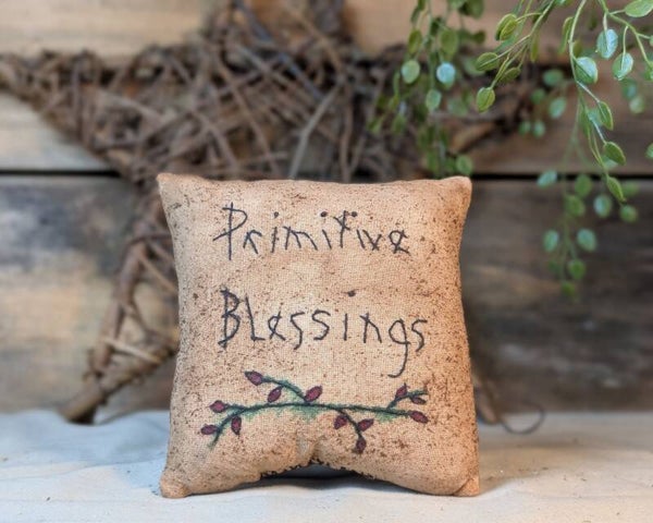 Primitive Blessings 4-Inch Mini Home Decor Accent Pillow