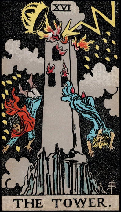 "Der Turm" aus dem Rider Waite Smith Tarot