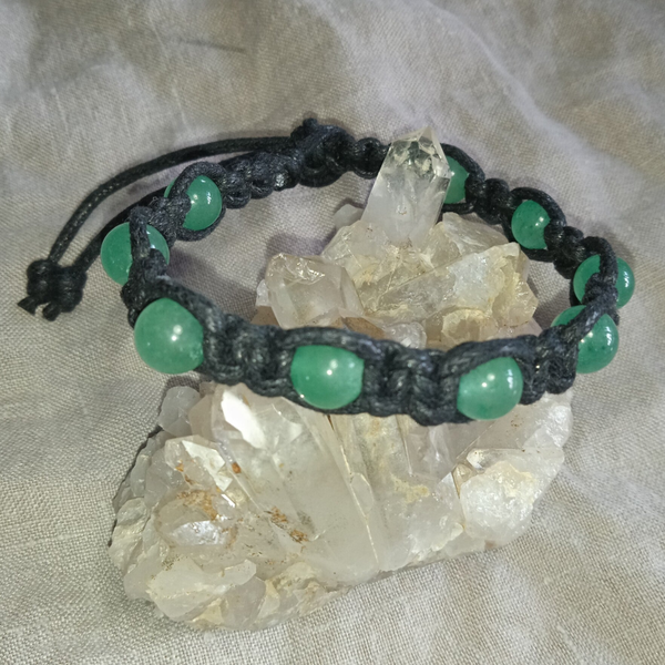 Bracelet Aventurine Verte ref AVV052025-1 perles rondes 8 mm