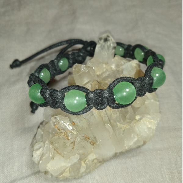 Bracelet Aventurine Verte ref AVV122024-2 perles rondes 8 mm