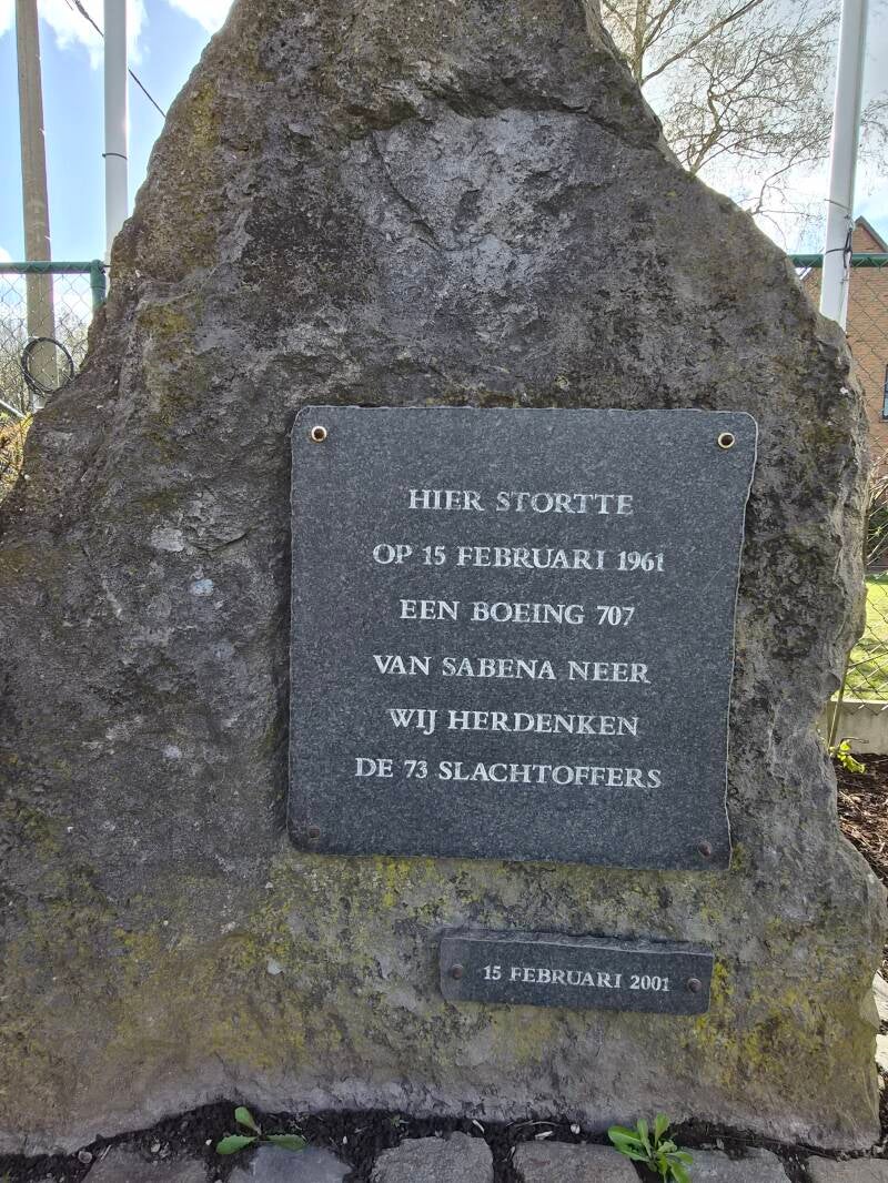 Herdenkingsplaat vliegtuigcrash in Berg op 15 februari 1961