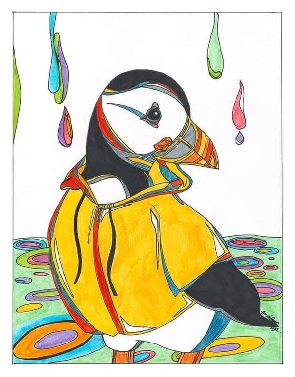 Bright Yellow Raincoat