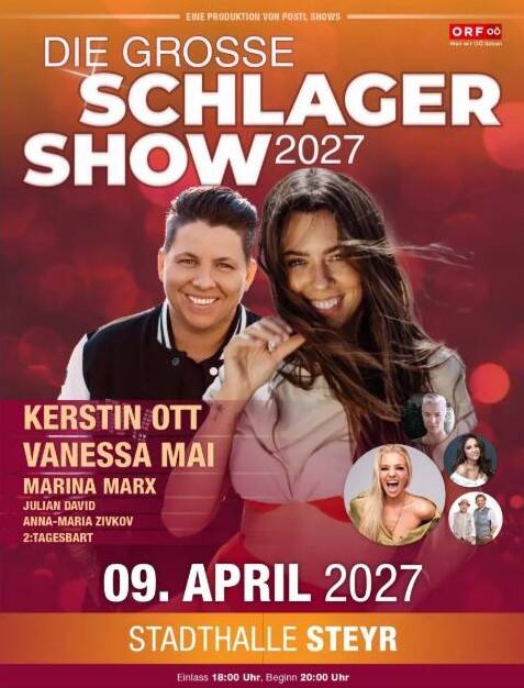 Vanessa Mai, Kerstin Ott, Schlager Show, 2027, Albin Schuster,