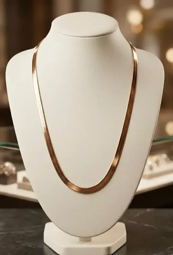 N/ Gold-Plated Snake & Twisted Chain Necklace