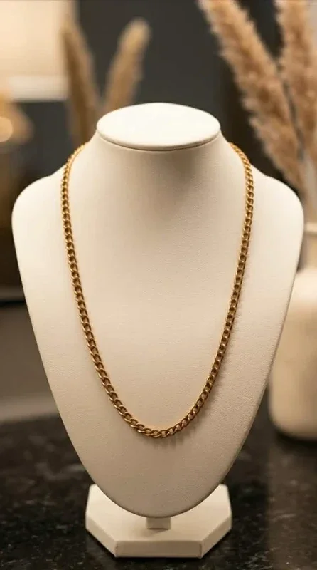 N/ Gold Filled Cuban Curb Chain Necklace Classic Links