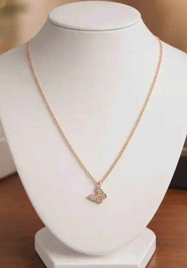 N/  Amazing Gold Plated Butterfly Shape Necklace