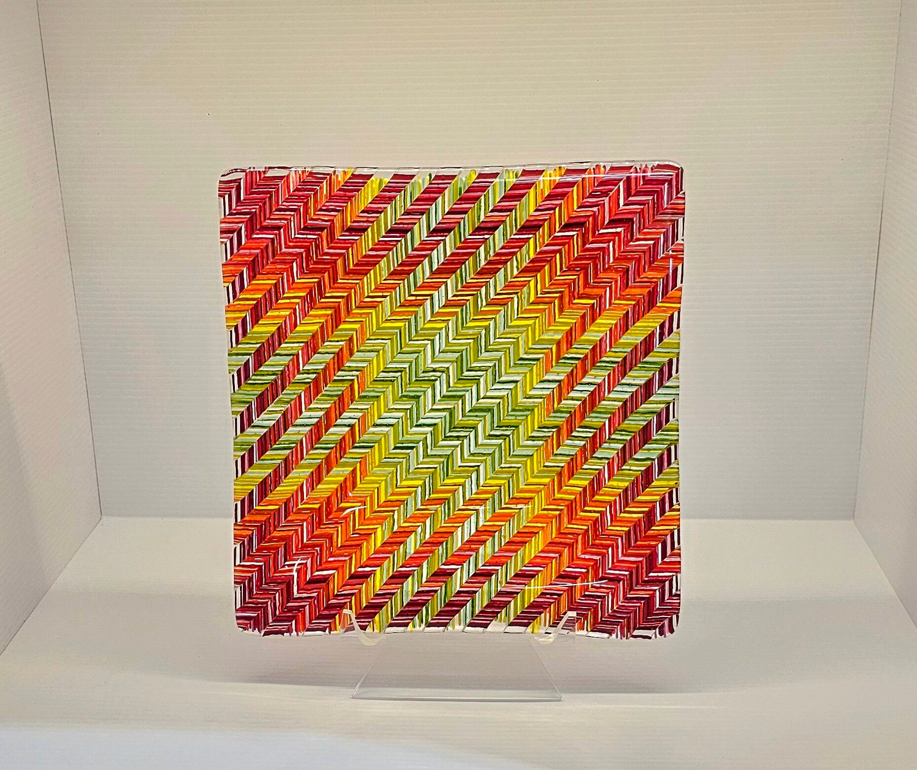 Red and Green Tapestry Plate