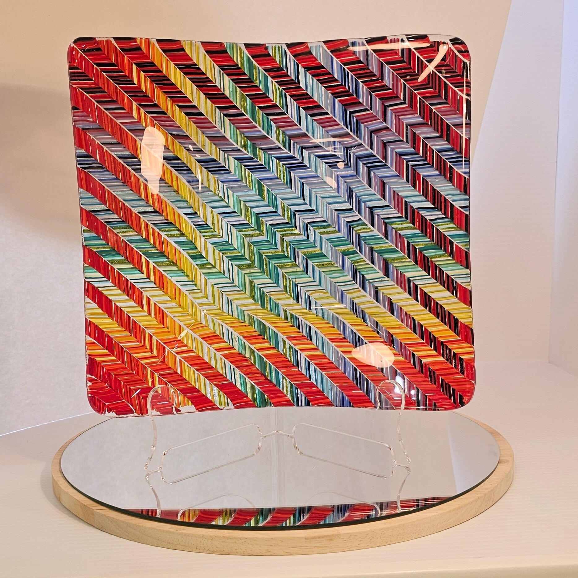 Rainbow tapestry plate