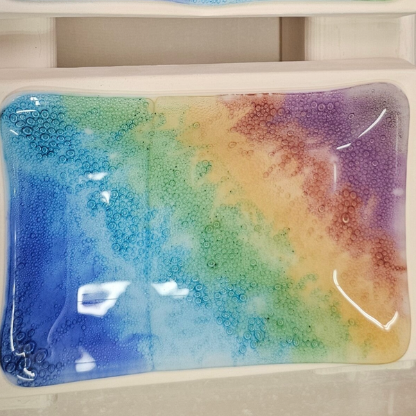 Rainbow bubbles soap/Jewelry dish