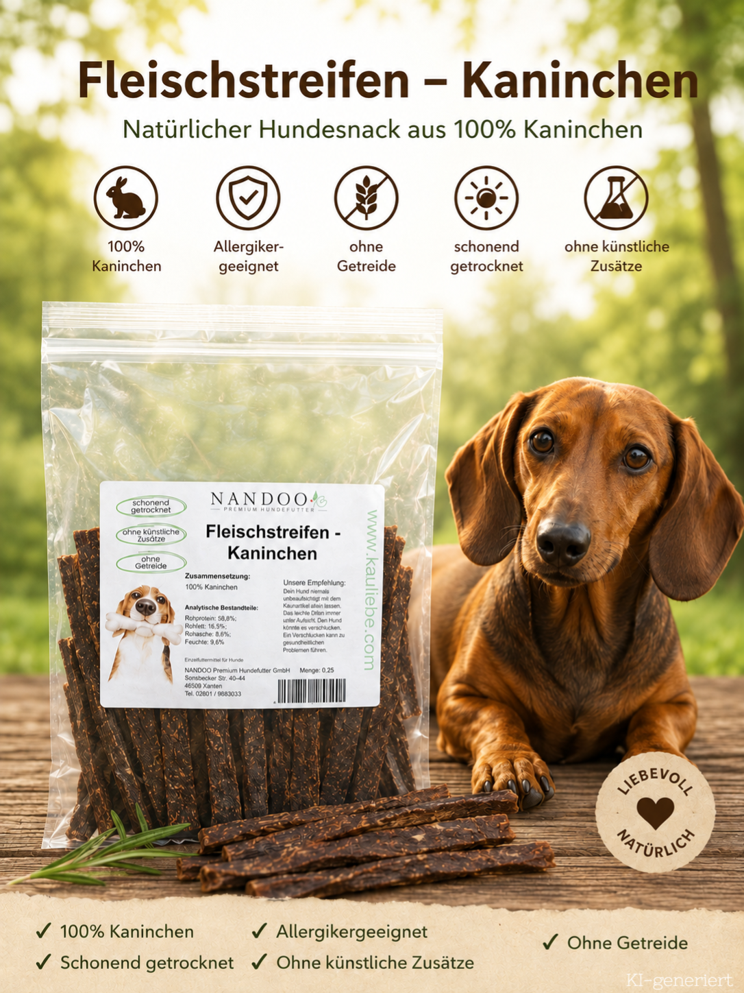Kaustreifen Kaninchen 200g