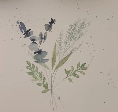 Carte fleurs bleues