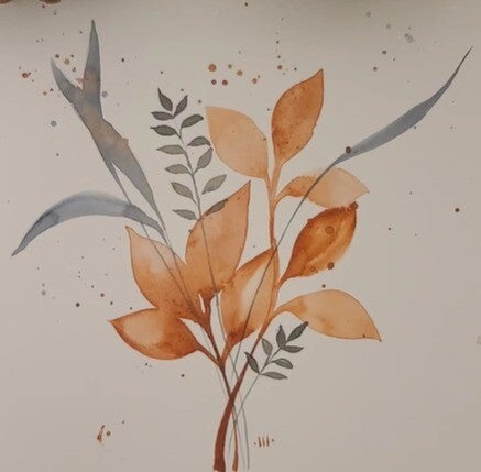Carte fleurs orange