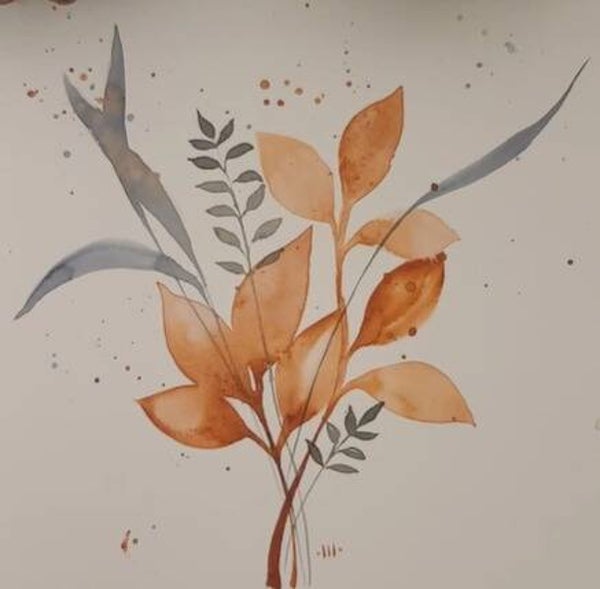 Carte fleurs orange