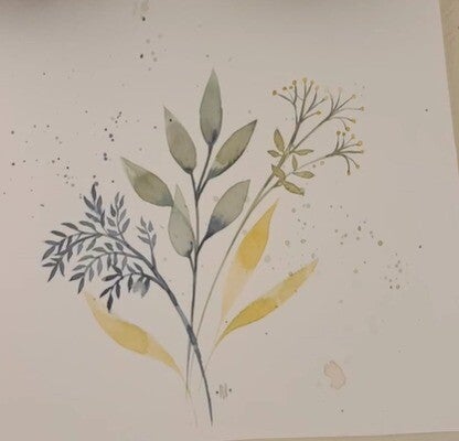 Carte fleurs jaunes