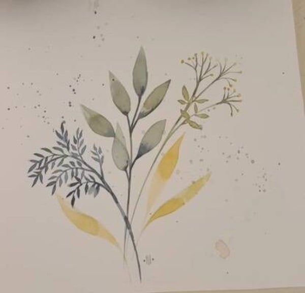 Carte fleurs jaunes