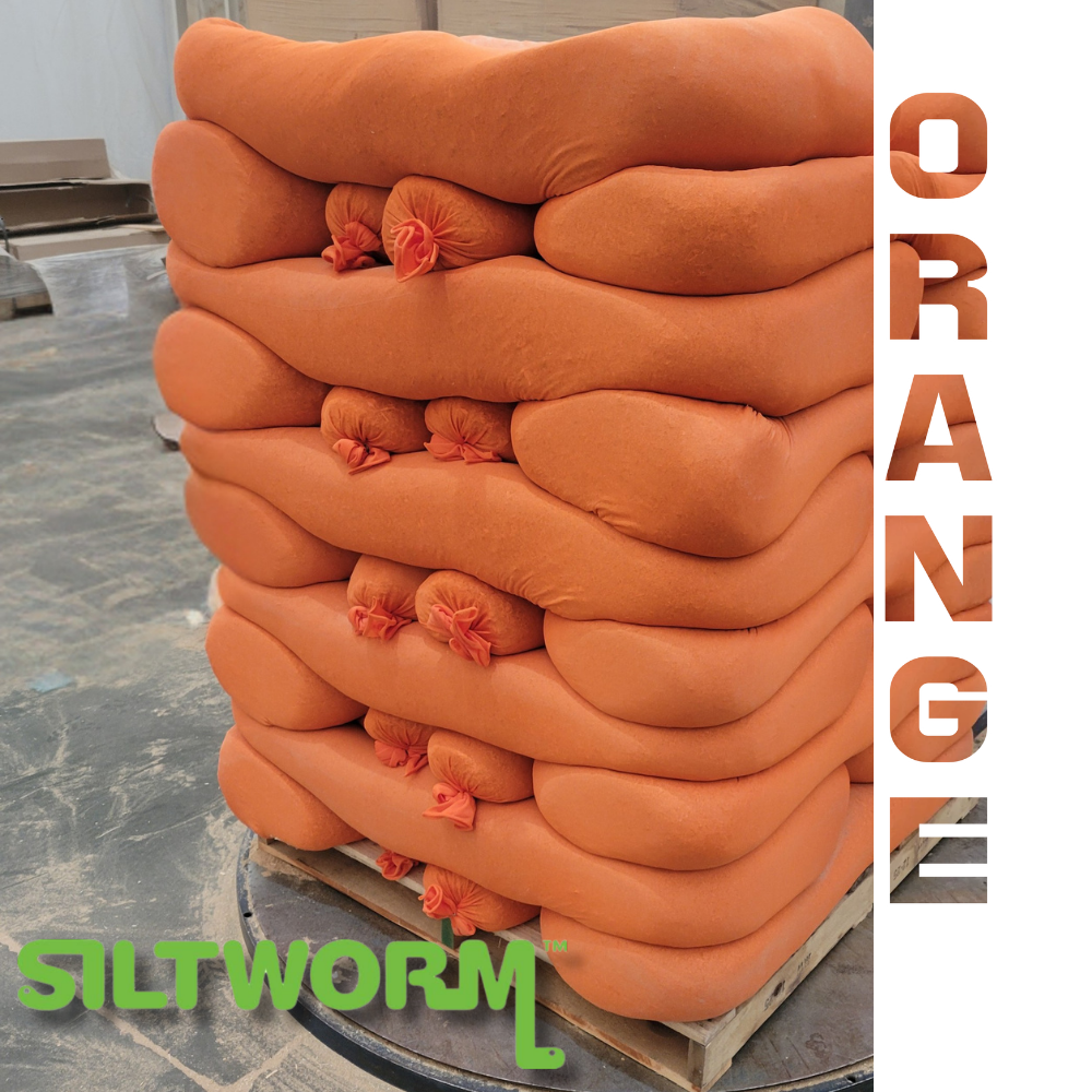 Orange Siltworm Filter Sock