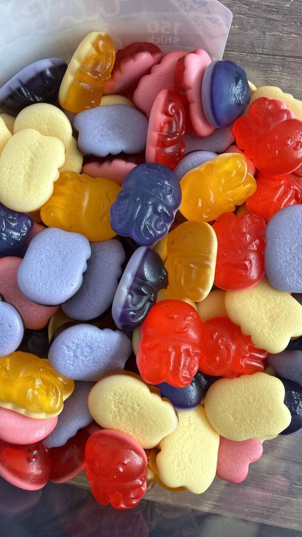 Fruitgom met schuimsuiker