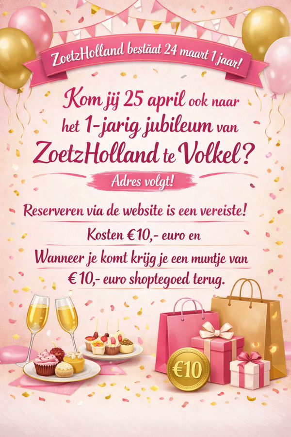 Kaartjes 1 jarig bestaan zoetzholland