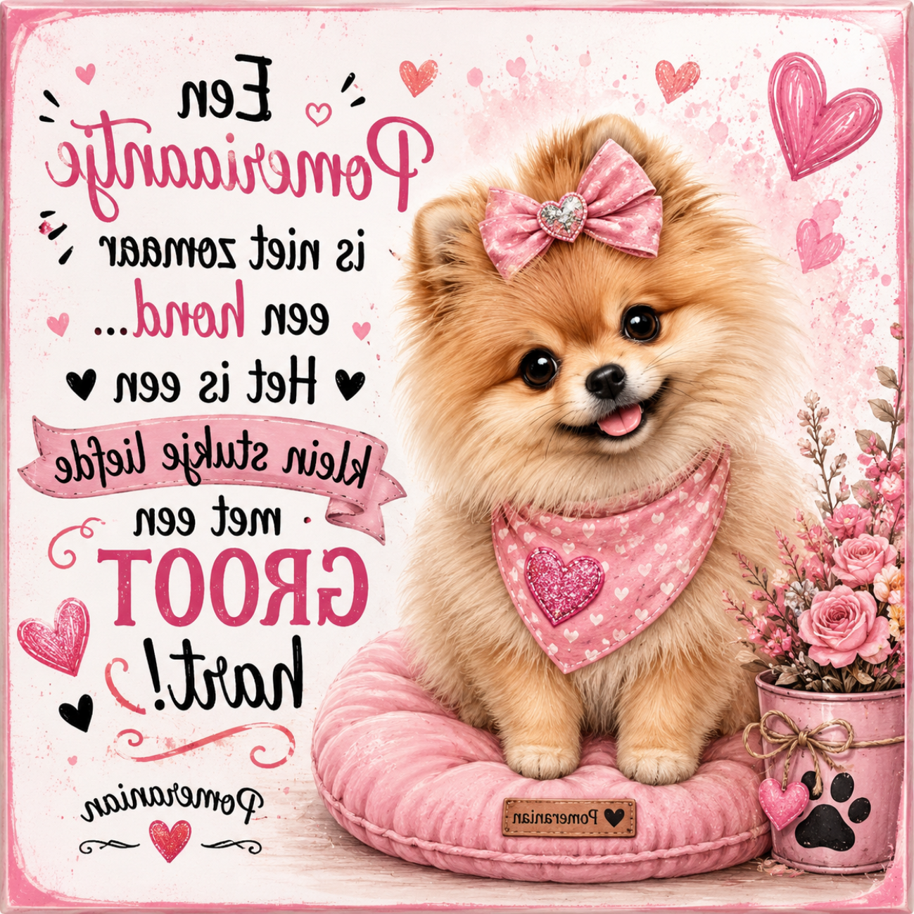 Tegel Pomperiaan roze