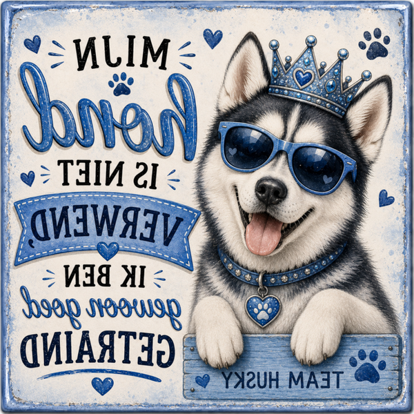 Tegel Husky verwend blauw