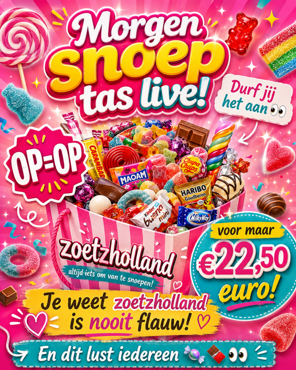 Snoep tas live 3 sept