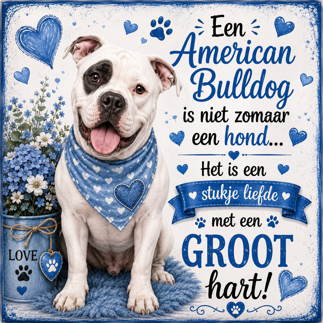 Tegel Americaanse bulldog