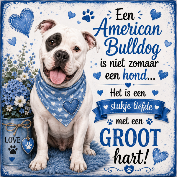 Tegel Americaanse bulldog