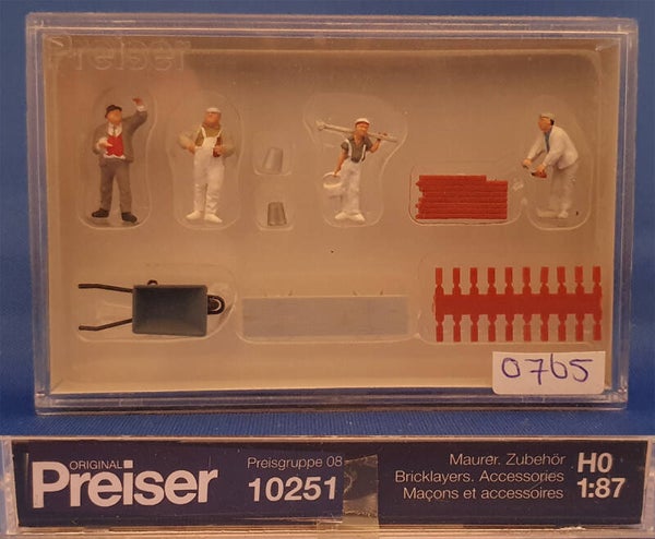 Preiser 10251 - Metselaars met toebehoren (0765)